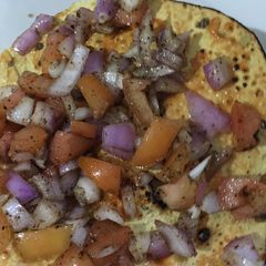 A picture of Masala papad.