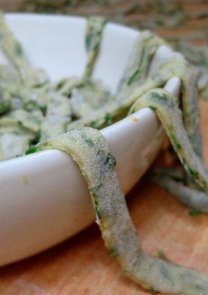 Una foto de Fideos de acelga 🌿