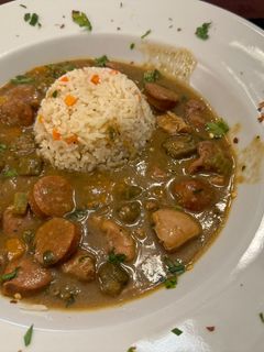 A picture of Chicken and Sausage Gumbo.