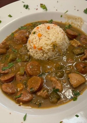 A picture of Chicken and Sausage Gumbo.
