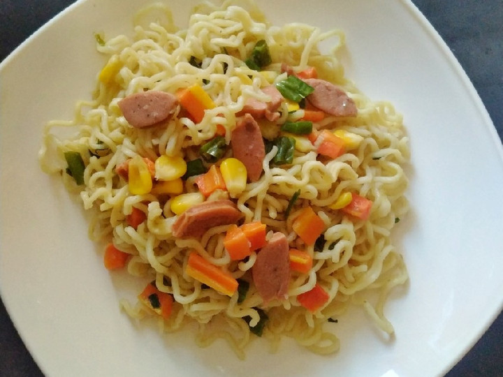 Langkah Mudah untuk Membuat Mie Goreng Sayuran (Bumbu Mahmudah), Enak