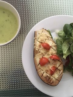 Una foto de Berenjena al horno gratinada