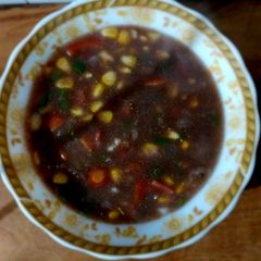 A picture of Ragi Vegetable soup.