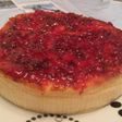 Tarta de queso con mermelada de Frambuesa