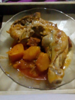 Una foto de Pollo estofado con calabaza