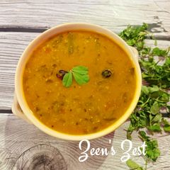 Amaranthus and Methi Daal (Thotakura Daal) A picture of Amaranthus and Methi Daal (Thotakura Daal).