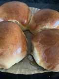 Pan de hamburguesa en horno de aire