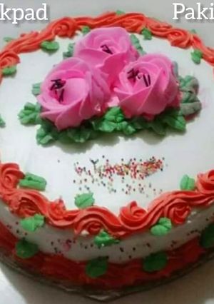 A picture of Simple cream cake.
