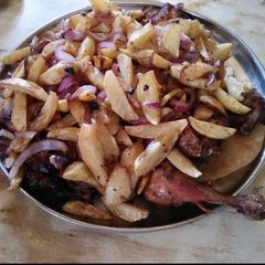 A picture of Chicken and Fries.