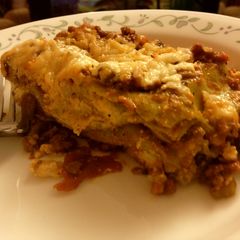 A picture of Lasagne Verdi with Ricotta-Parmesan sauce.