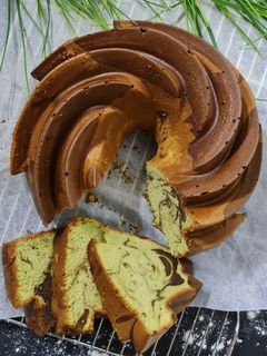 Foto resep Marmer Cake Green Tea/Matcha Coklat