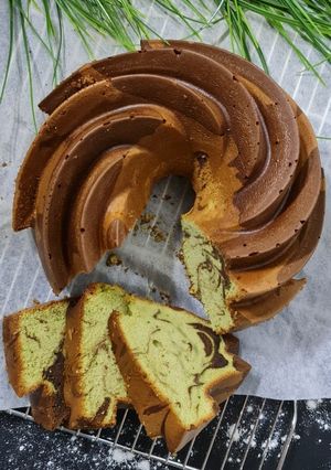 Foto resep Marmer Cake Green Tea/Matcha Coklat
