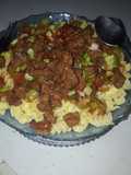 Beef tikka macroni