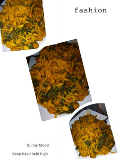 A picture of Jollof din Taliya da wake.