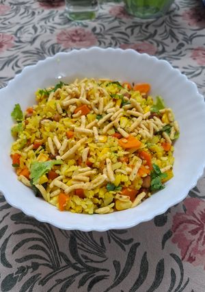 A picture of Poha (quick breakfast).