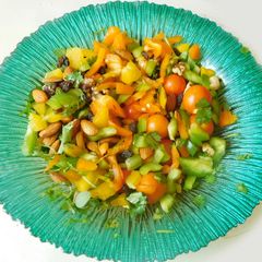 A picture of A colorful salad.