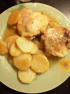 Una foto de Contramuslos en salsa de miel al horno