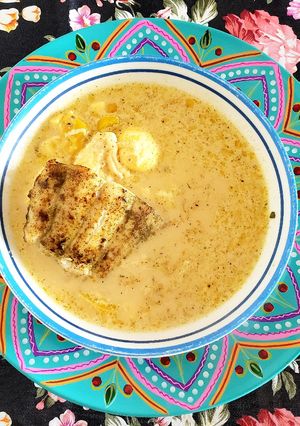 Una foto de Chupe de leche y pescado 🇵🇪