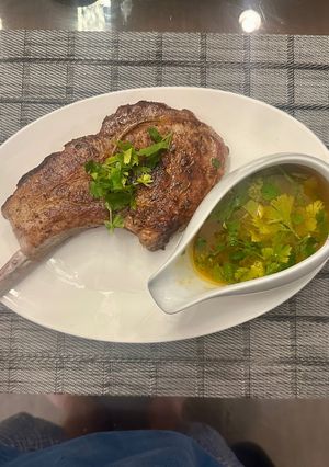 A picture of Juiciest Pork Chop EVER - WOWWEEEEEE :P.