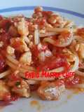 Spaghetti con Filetti di Scorfano sfumati al Cognac e Pomodorini Freschi