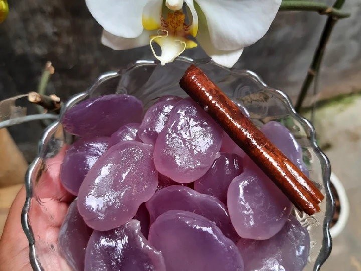 Langkah Mudah untuk Membikin Resep Manisan Kolang Kaling Bunga Telang yang Enak Banget Anti Ribet, Mantap Sekali