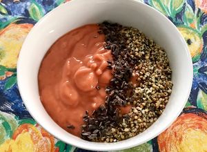 Una foto de Smoothie bowl de mamey