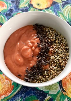 Una foto de Smoothie bowl de mamey