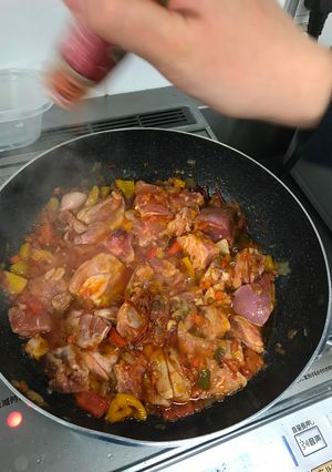 A picture of Here we are making fried chicken a delicacy in Kenya and fried rice.
