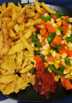 Foto resep French fries vegetables