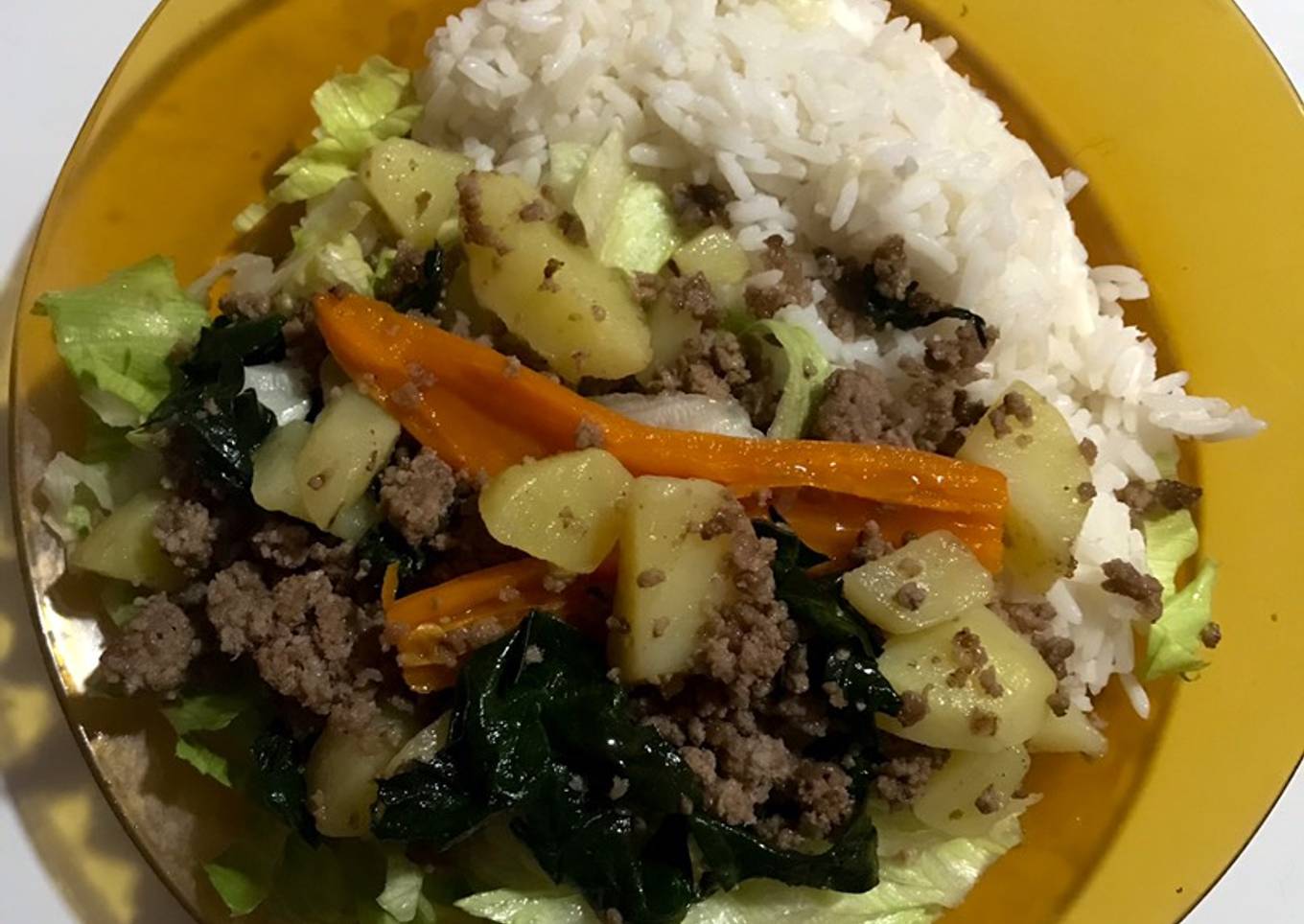 ⁝ ༘ ⃗ Saltado de carne "saludable":･