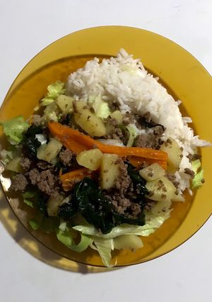Una foto de ⁝ ༘ ⃗ Saltado de carne "saludable":･