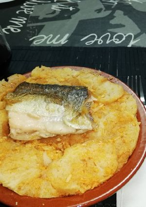 Una foto de Sopa de trucha