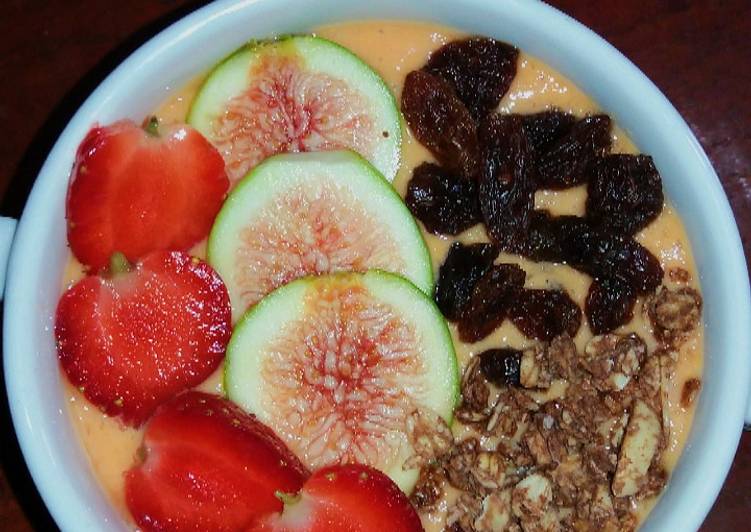 Resep Pepaya Smoothies Bowl Anti Gagal