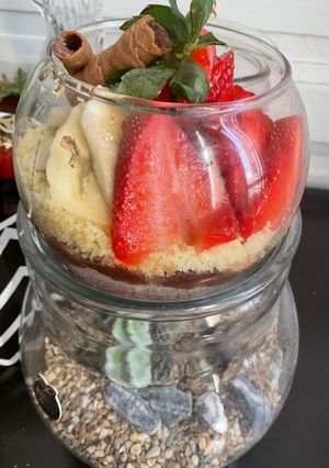 Une photo de 🍓SEFFA 🥣ALGÉRIENNE REVISITEE🍇CHOCOLAT 🍫 FRAISE 🍓