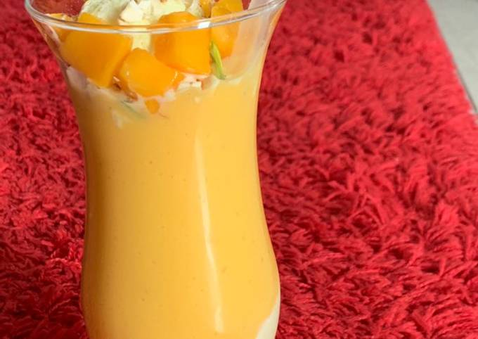 Recipe of Homemade Mango milkshake with Ice cream