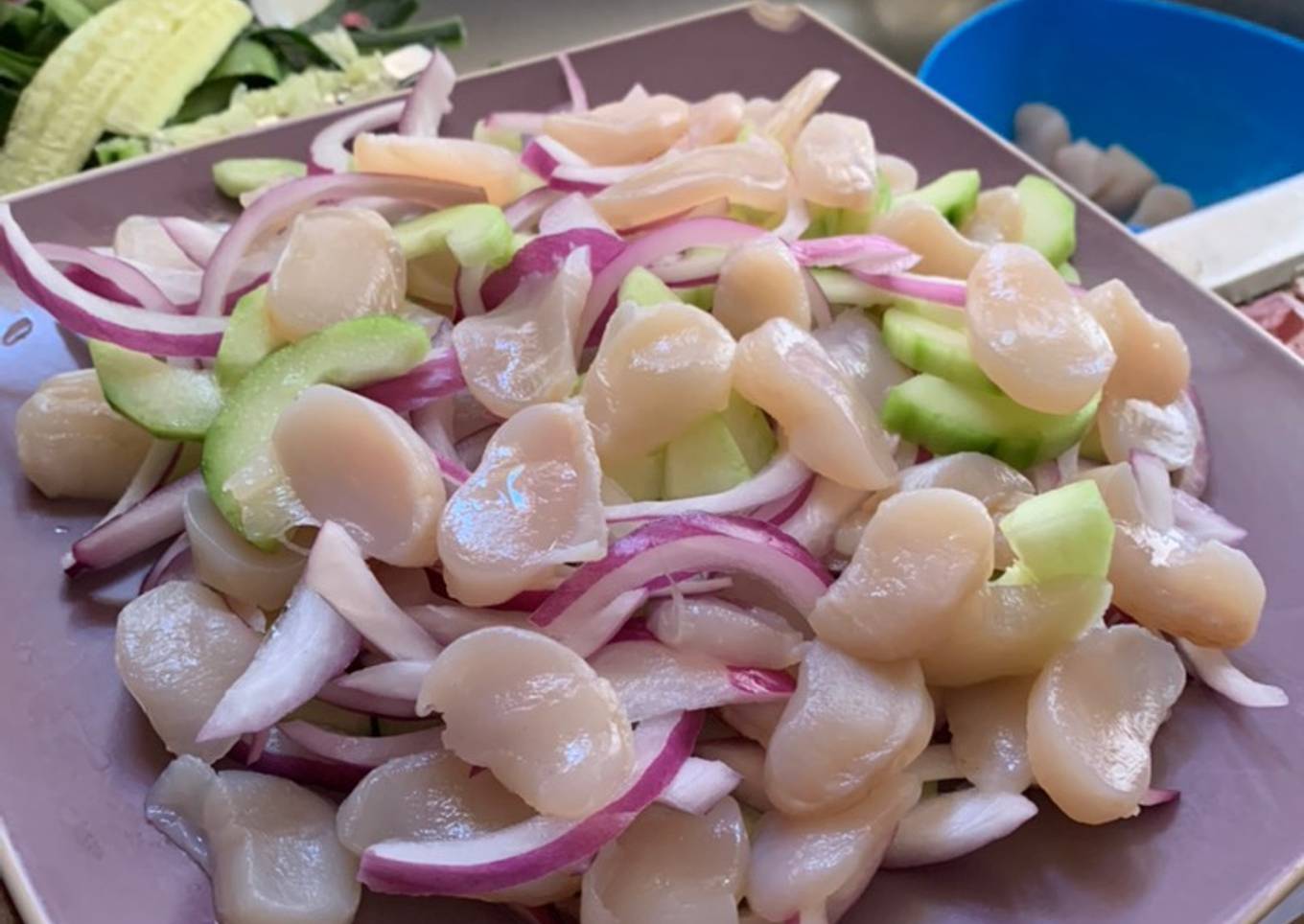 Callos de hacha en salsa negra