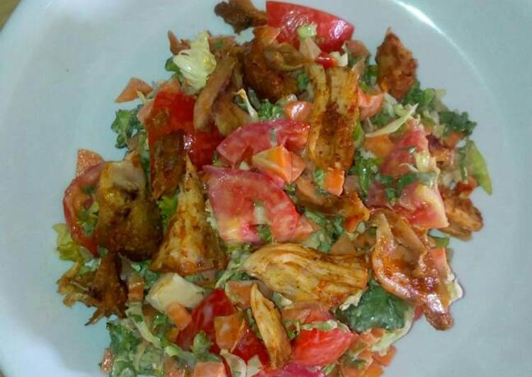 Recipe of Ultimate Fried chicken with veggies