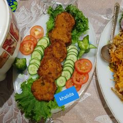 A picture of Mutton Shami kababs.