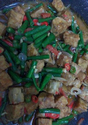 Foto resep Tumis kacang panjang dan tempe