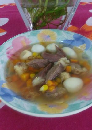 Foto resep Sup Daging Telur Puyuh😘