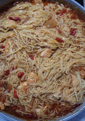 Φωτογραφία της συνταγής Noodles με κοτόπουλο 🥡🍜