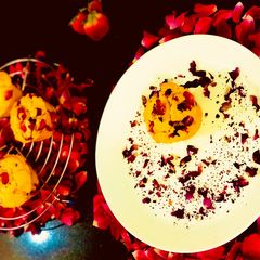 A picture of Rosy Strawberry Muffins.