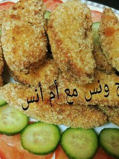 صورة لوصفة تشيكن ستربس ببواقي الفراخ