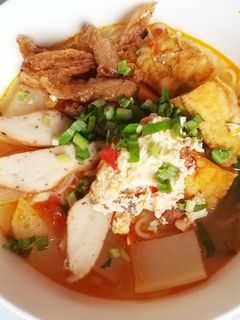 Hình của món Bún riêu chay sườn non.