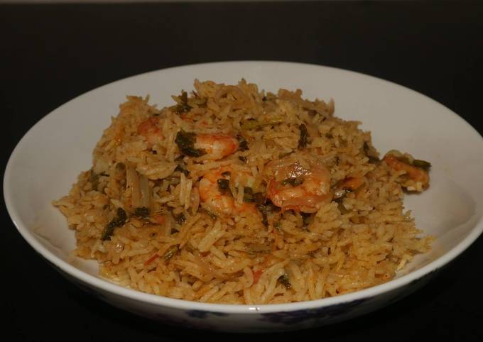 Prawn Biryani (Pressure Cooker)