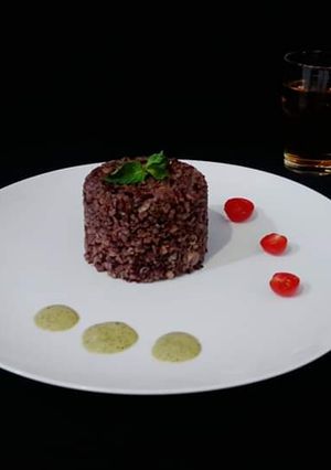 A picture of Black Rice Risotto.