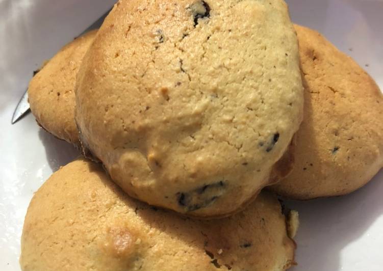 Galletas de harina de garbanzo con trocitos de chocolate