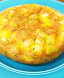 Tortilla de papas, queso y aceitunas en Essen
