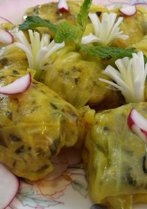 عکسی از دستور دلمه کلم 🌺