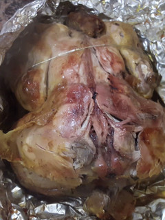 عکسی از دستور مرغ پخته منقلی